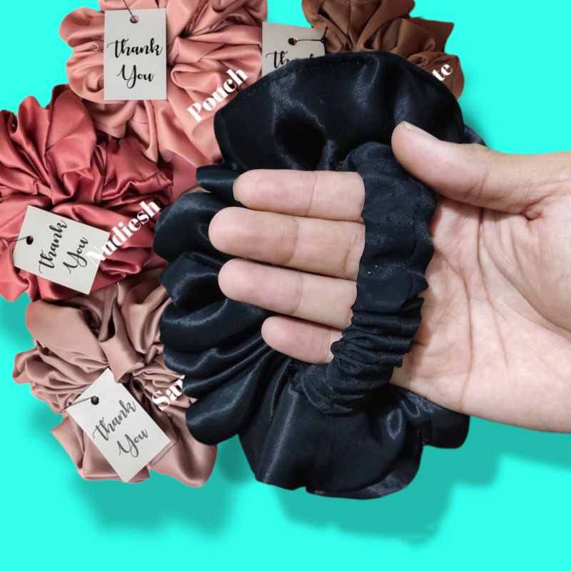 SCRUNCHIE CEPOL HIJAB JUMBO MAWAR/TALI RAMBUT BROKOLI/ KUNCIRAN