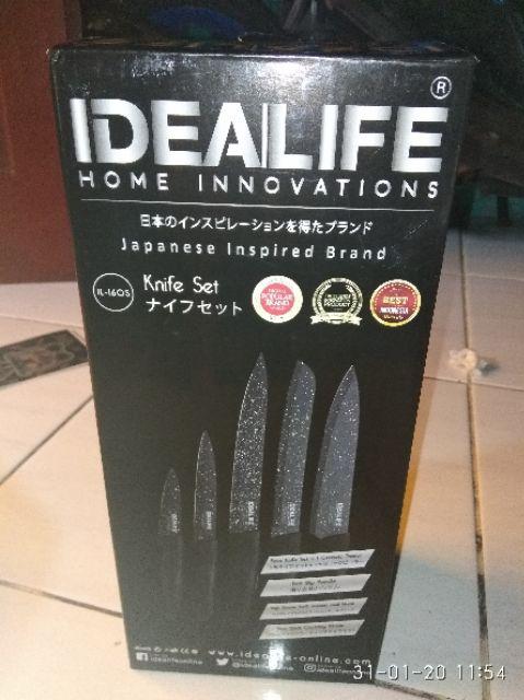 Idealife Il-160se Pisau Set Dapur Dengan Tempat Knife Set Tajam Bagus Il 160se Il160s Premium Dapur