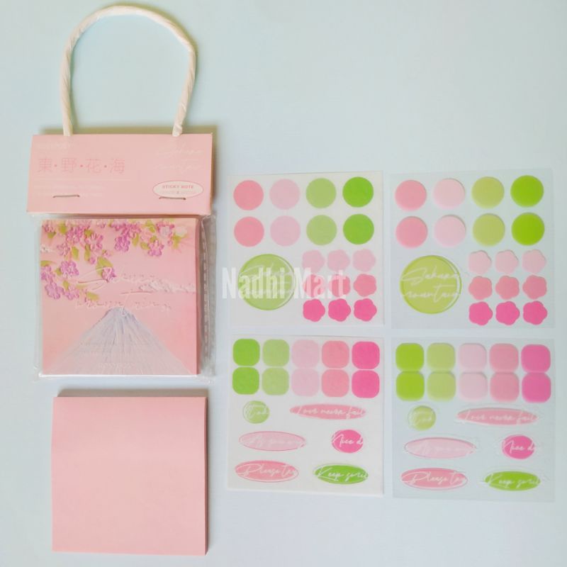 STIKER STICKY NOTE STIKER STICKY NOTES STIKY NOTE MEMONSTICJY NOTE / FLOWER STICKY STIKER FLOWER ROSE-Sakura mountain