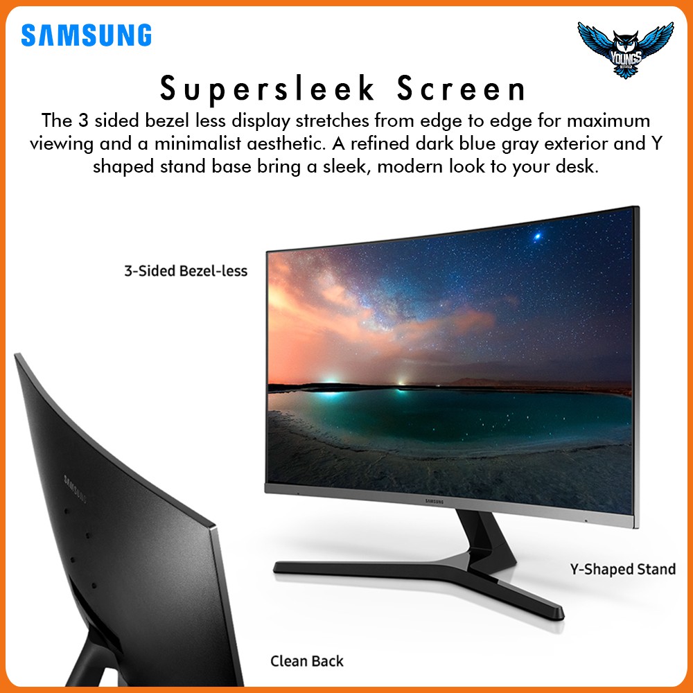 LED SAMSUNG 27&quot; LC27R500 Curved 1080p Monitor Bezel-less