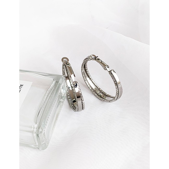 LRC Anting tusuk Fashion Alloy Circle Studs