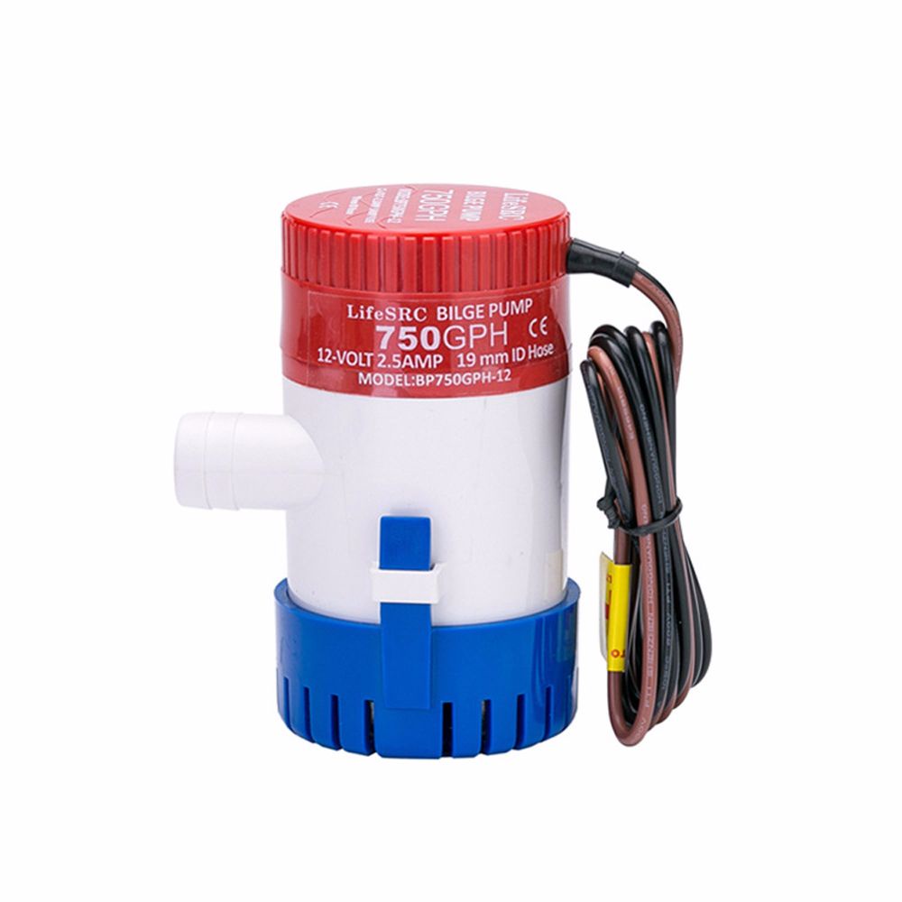 AUGUSTINA Electric 12v/24V Houseboat 1100gph/750gph Water Pumps Seaplane Submersible Boat Motor homes Boat Accessories Float Switch Boat Bilge Pump