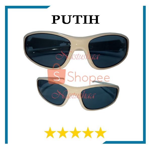 Kacamata anak sporty model wrap arrounds kaca mata hitam import anti UV untuk bersepeda - olahraga lari - naik motor kids sunglasses