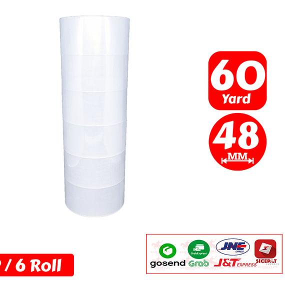 

★ Lakban Clear White KSATRIA Tape 60 Yard (1 Slop) ☂
