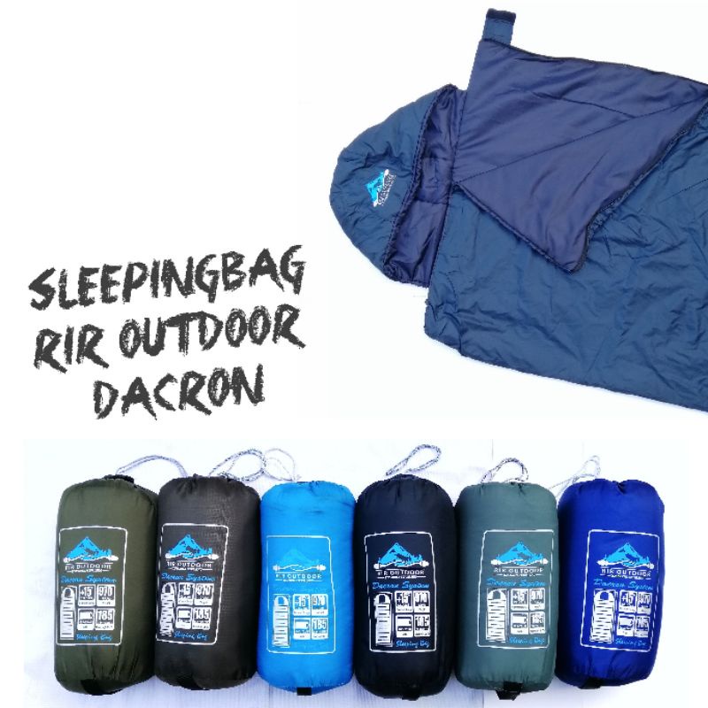 Sleeping Bag Kantung Tidur Dacron MERK RIR OUTDOOR Tebal Hangat Sleepingbag