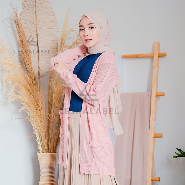 Cardigan Panjang Rajut Oversize Wanita Belle Tebal Long Cardi Premium Not GFS