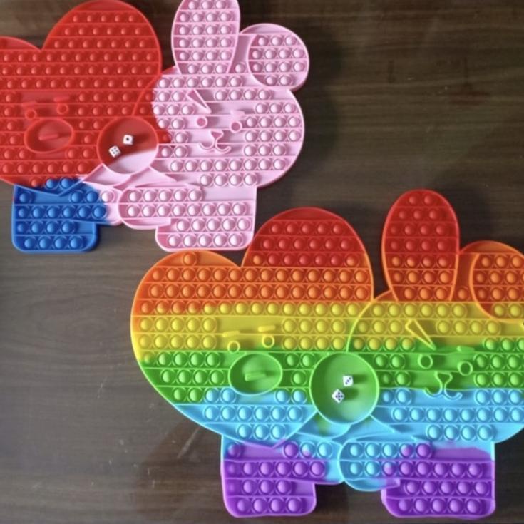 [KODE PRODUK ECY9D4762] POP IT JUMBO BTS BT21 cooky tata chimmy koya KPOP DADU DICE BUTTERFLY KUPU K