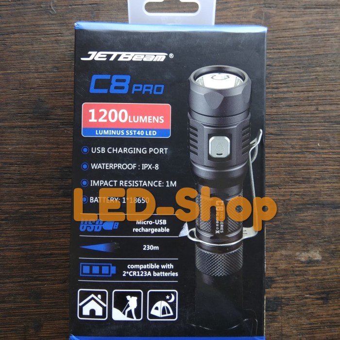 {buanastore} Jetbeam C8 PRO Flashlight Senter Berkualitas