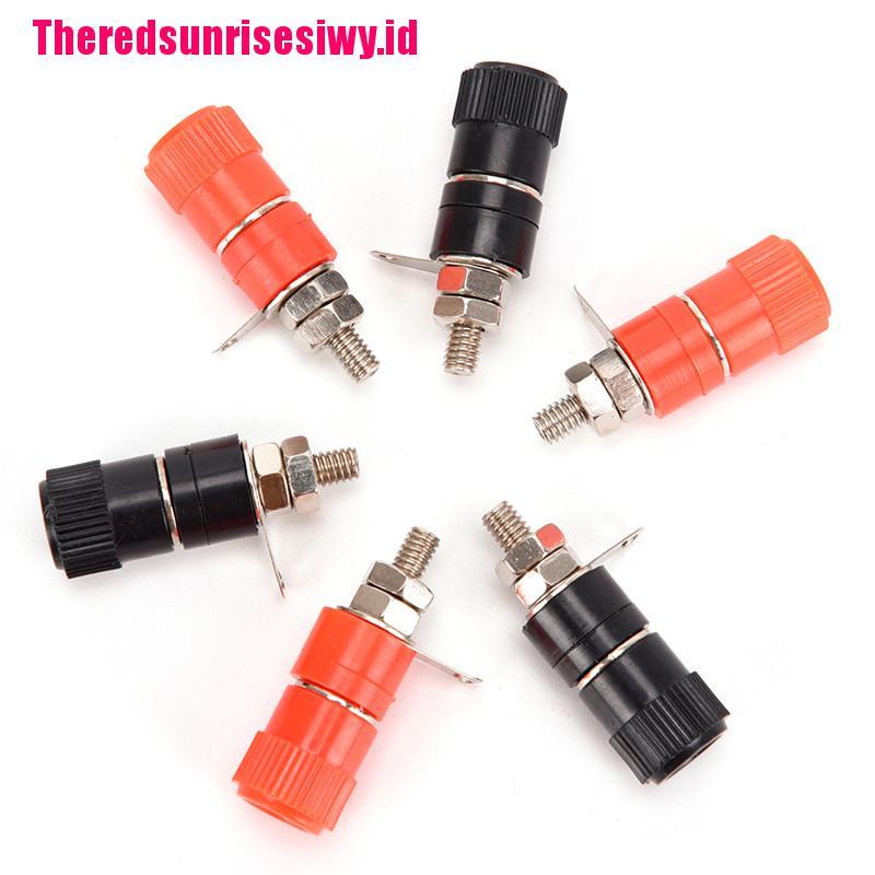 【Theredsunrisesiwy.id】10Pcs 4mm Binding Post Speaker Terminal Banana Plug Socket Jack Connectors