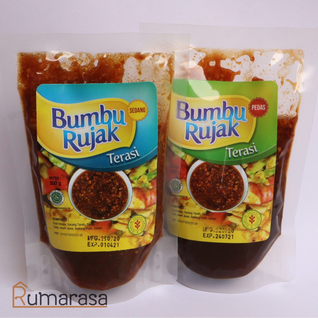 

Bumbu Rujak Gula Merah Terasi / Sambal Rujak Kacang Pouch 300 gram