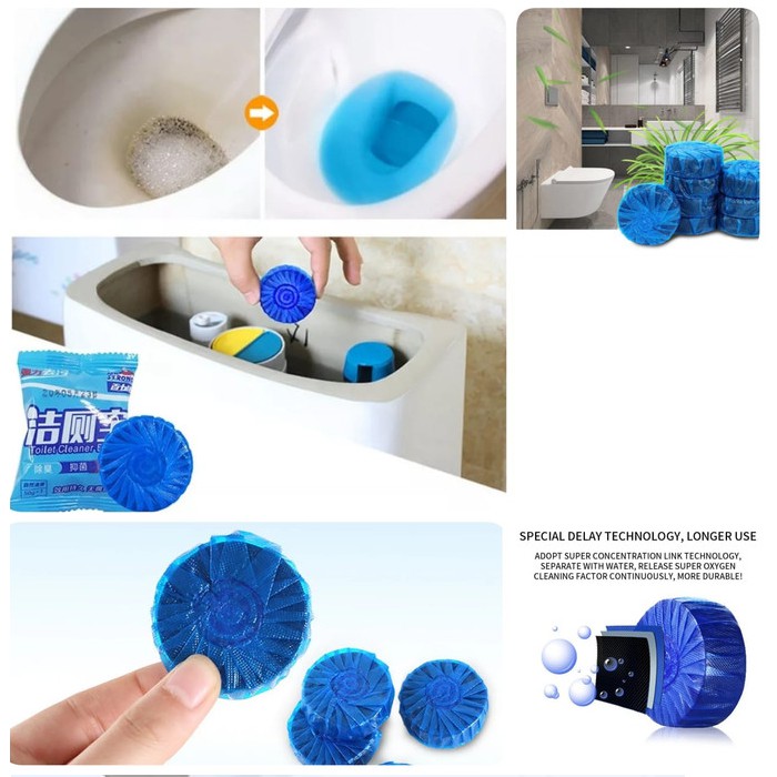 Tablet Biru Pembersih Penyegar Kloset Toilet 50gr Si Biru Pembersih Kloset