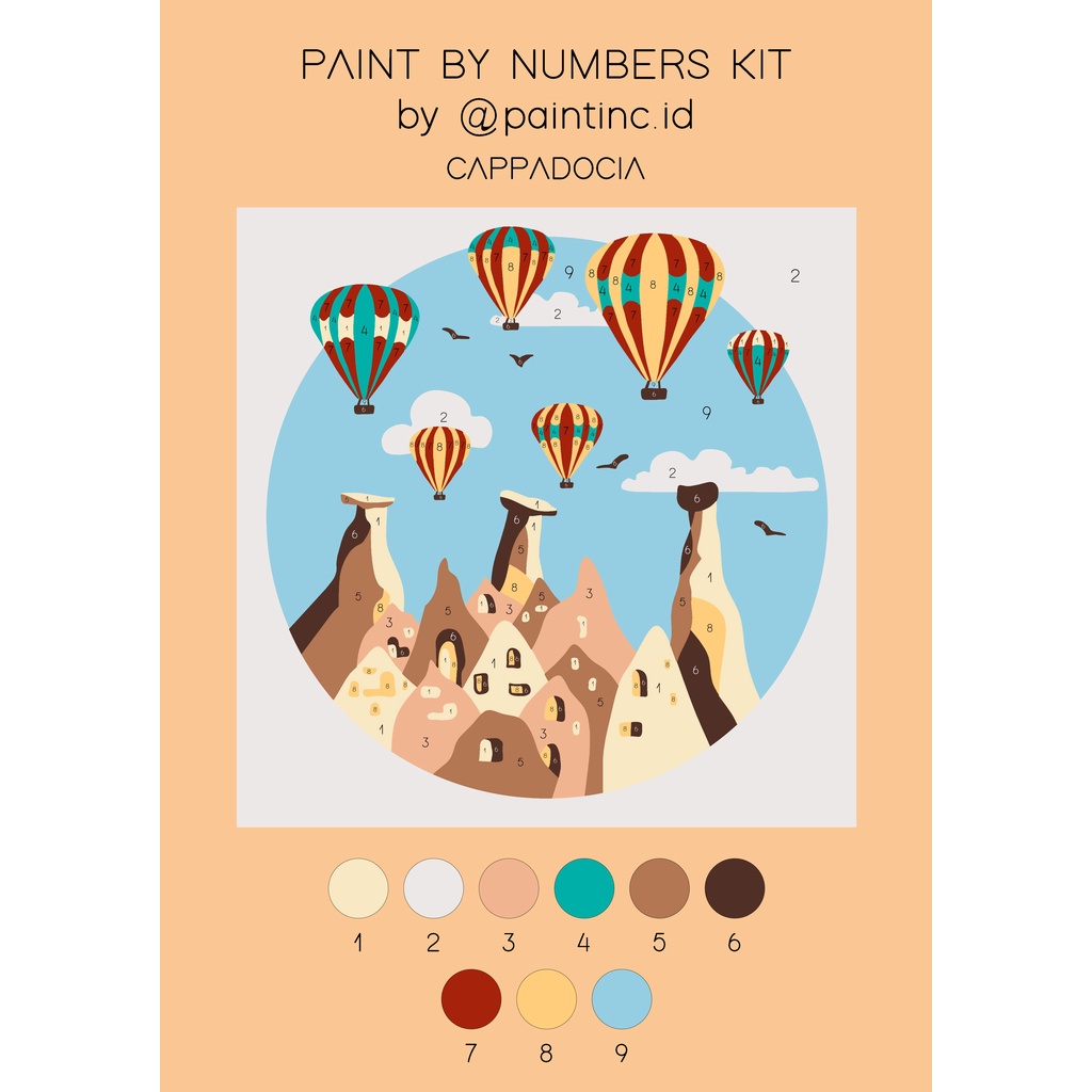 

Paint by Numbers Kit: Cappadocia Paint Inc. ID Painting Kit Paint by Number Hampers JunDW