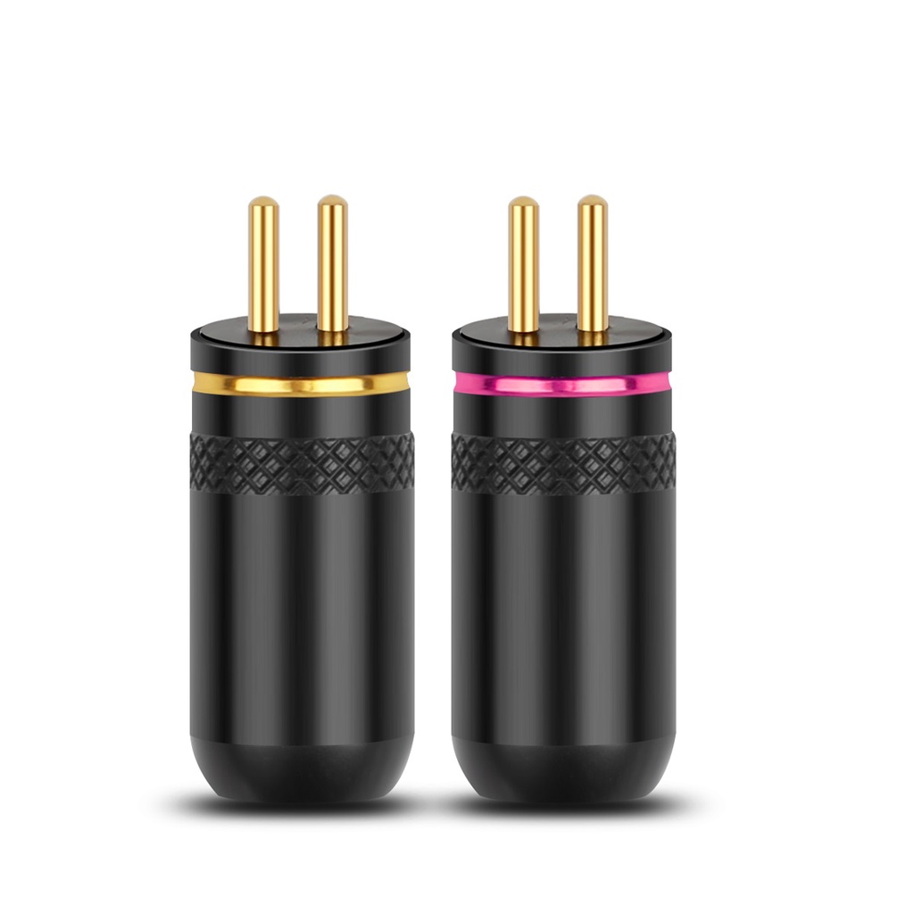 1Pair 2Pin 0.78mm Earphone Pin Earbuds Gold Plated Copper Audio Plug Wire Connector Metal Adapter HiFi Series Headphone