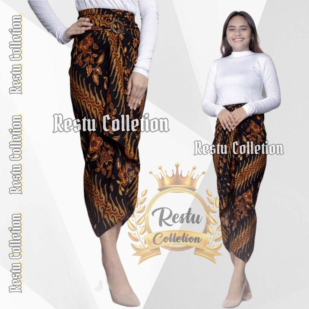 COD Rok Lilit Warp Skirt Motif Batik Mumu Lilac Bawahan Wanita Kebaya Wisuda Kondangan nikahan Tunangan Bahan Premium Jumbo Real Pict