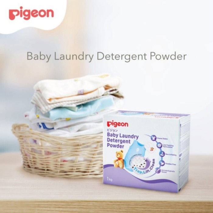 PIGEON Baby Laundry Detergent Powder 1kg Deterjen Baju Bayi