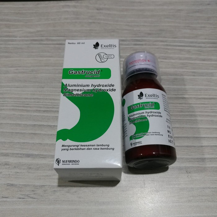 GASTRUCID SYRUP 60 ML - Obat Asam Lambung Maag Nyeri Perut Sirup Suspensi