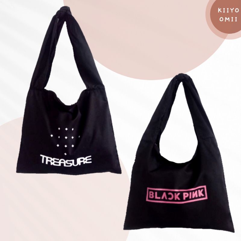 Adjustable totebag Hobo Talia tsuno Bag Sablon KPOP ( pakai resleting ) || Kiiyoomii ||