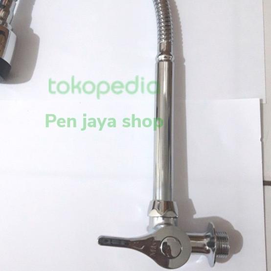 ✶ kran air flexibel kran cuci piring kran dapur sink tembok kepala besar ➽