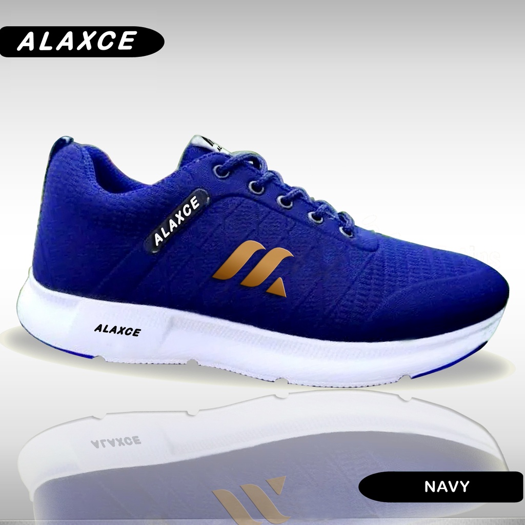 Sepatu alaxce pm pria wanita dewasa terbaru 2022 navy blue size 36-43 casual olahraga // sneakers // sekolah kekinian keren buat gaya