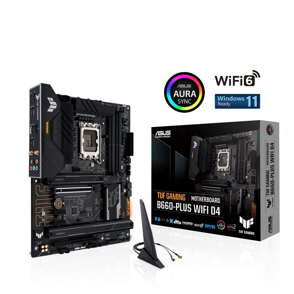 ASUS TUF GAMING B660 PLUS WIFI D4 | Intel LGA1700 DDR4 ATX Mainboard