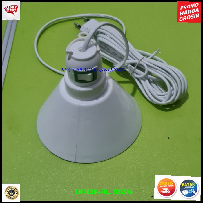 G562 SAMBUNGAN LAMPU 5 METER SAKLAR KAP EXTENSION FITING E27 COLOK COLOKAN LAMP LED BOHLAM TIDUR BELAJAR SLEEP BULB TES COLOKAN STOP KONTAK LISTRIK SETRUM FITTING  KEPITING BULD BOHLAM LED TES COLOKAN STOP KONTAK LISTRIK STRUM BULB LAMP TIDUR BELAJAR