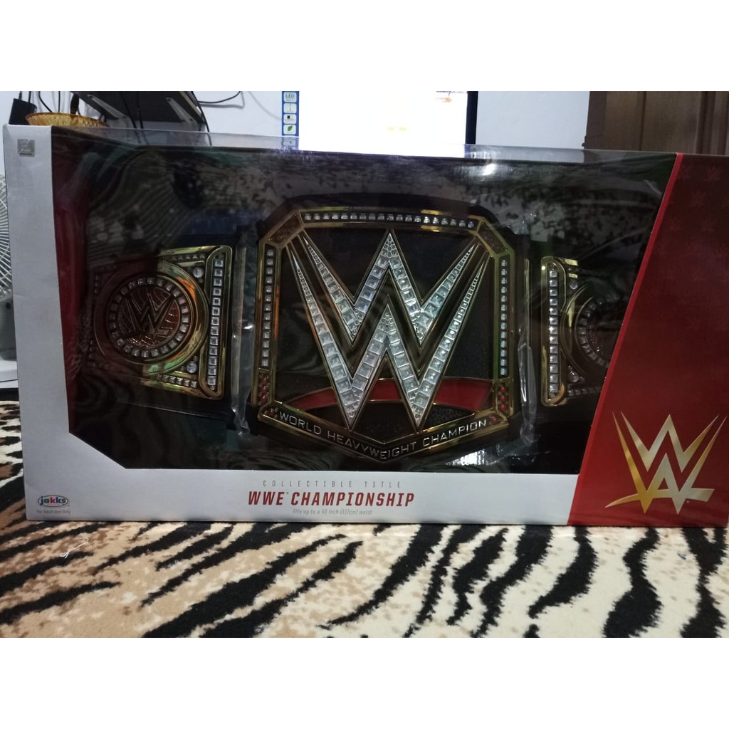 Sabuk WWE World Heavyweight Championship Title Belt Commemorative Replica BNIB Ukuran Asli