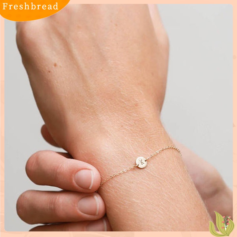 [Fresh] Gelang Bangle Motif 26 Huruf Simple untuk Pria / Wanita / Pesta / Hadiah
