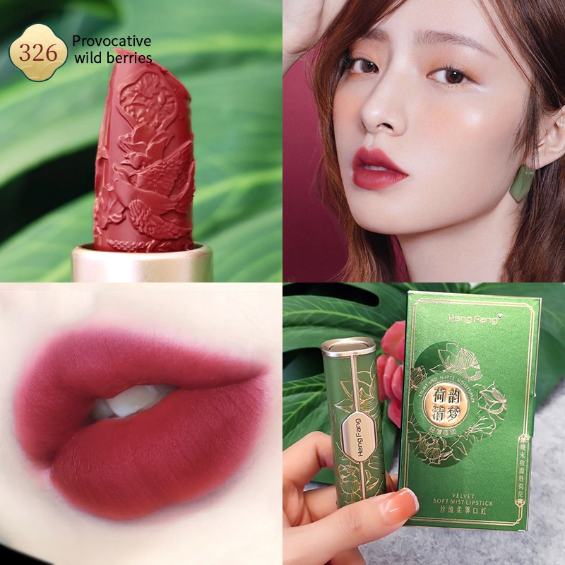 Lip Heng Fang Lipstik Ukiran Mate Super Elegant dan Klasik bisa Cod