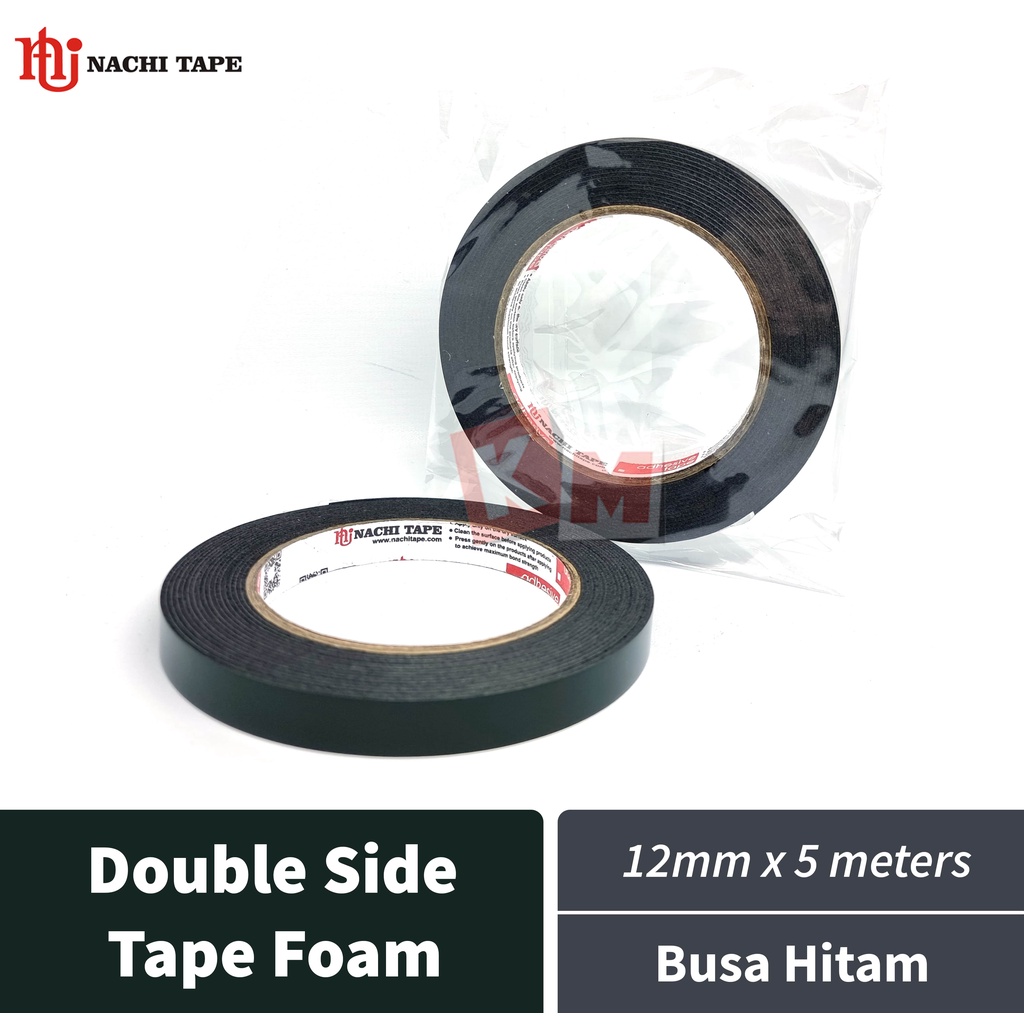 Double Side Foam Tape Busa Spon Nachi 12 mm / 1/2 Inch x 5 meter Hijau / 12mm