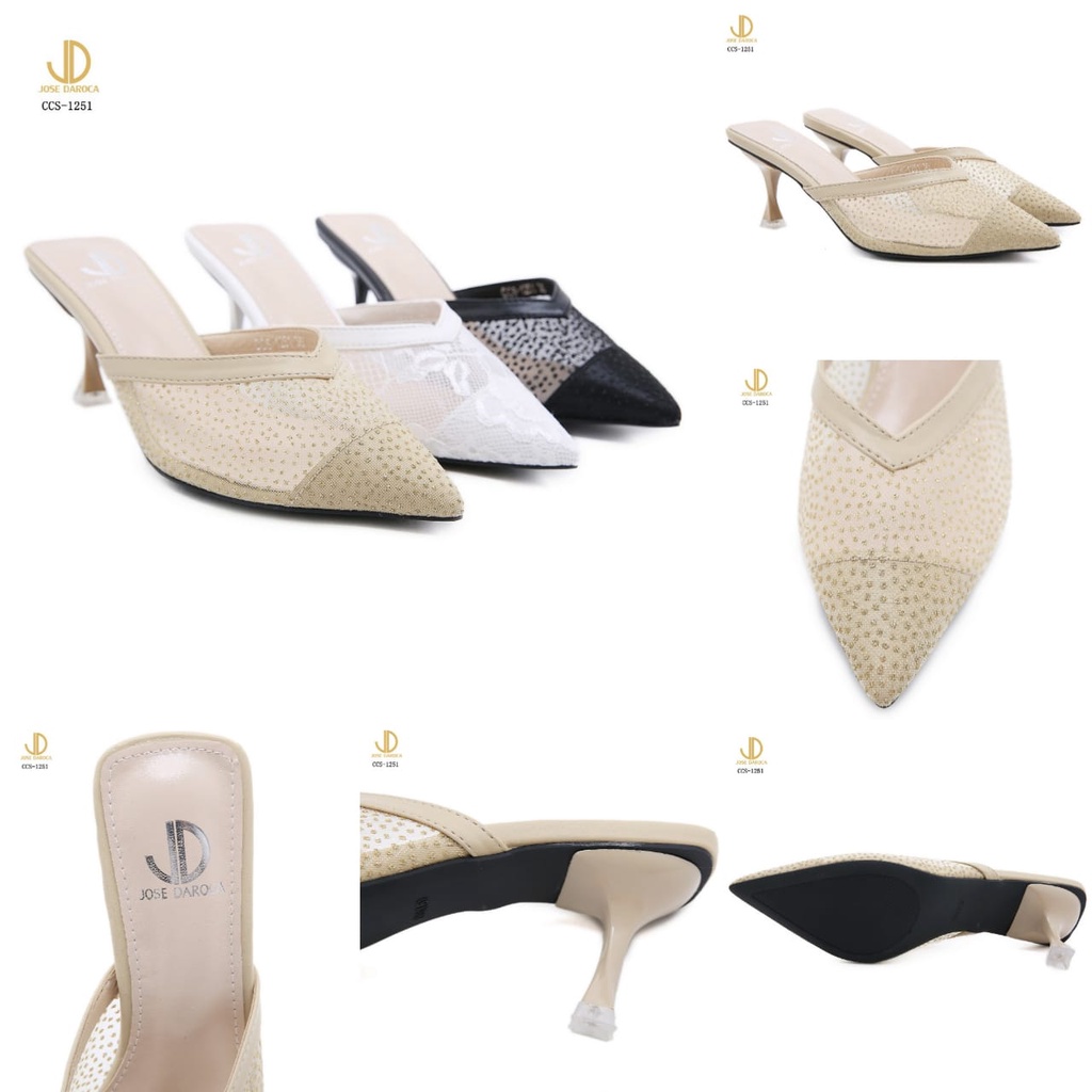 JOSE DAROCA High Heels Glitter Pump Shoes #CCS-1251# Original