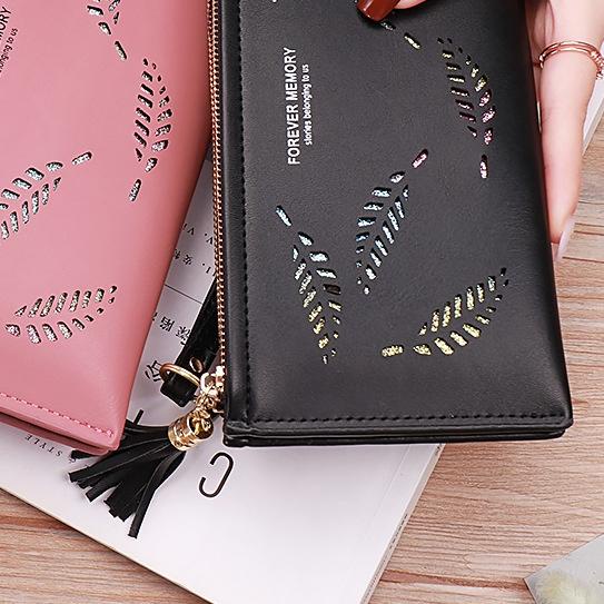 ➴ DOMPET PANJANG WANITA 2 RESLETING IMPORT MAZANA KULIT PREMIUM TALI PENDEK KARTU KOREA REMAJA BRAND