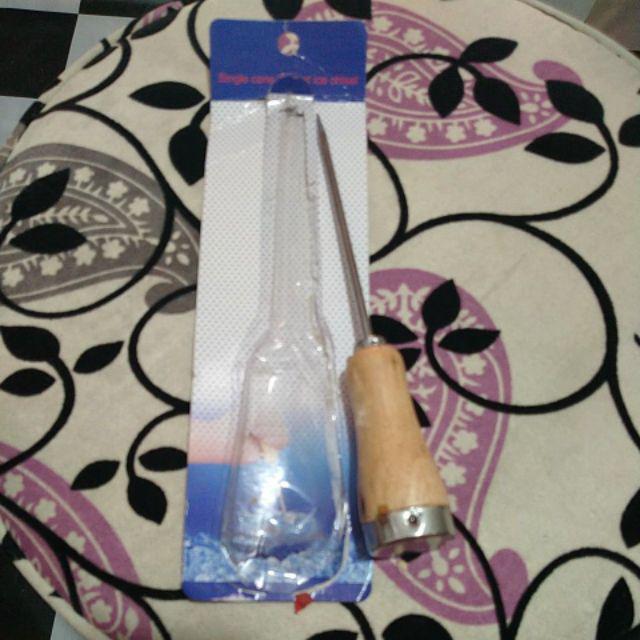 Ice Pick / Tusukan Es / Steel Ice Pick Punch Kitchen Tool Wooden Handle Metal Cover / Cod