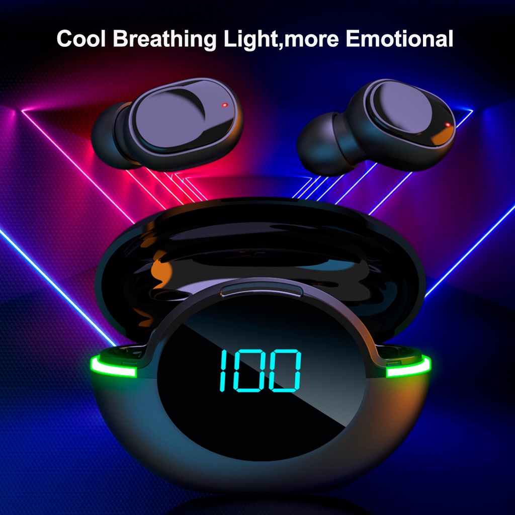 BENCO Stereo Wireless Earbud Bluetooth 5.1 TWS Y80 Digital Display Headset