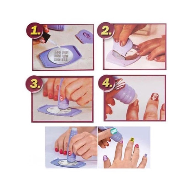 Salon EXPRESS Nail Art Stamping Kit Alat Penggambar Kuku 0606