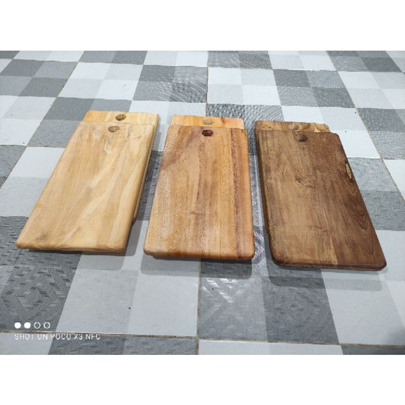 Serving Board / Talenan Kayu Pinus Jati Mahoni / Wooden Cutting Board