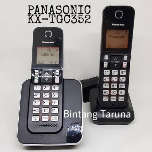 Wireless Phone Panasonic KX-TGC352 Telpon Panasonic KX-TGC352 (Hitam)