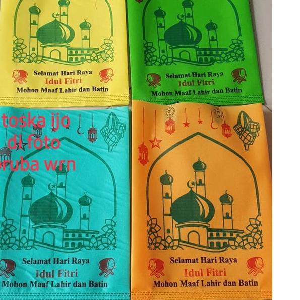 

66D✼ Lusinan Goodie Bag Handle edisi Idul Fitri uk 30x40x8 & 38x45x9 / spunbond lebaran Paling Baru
