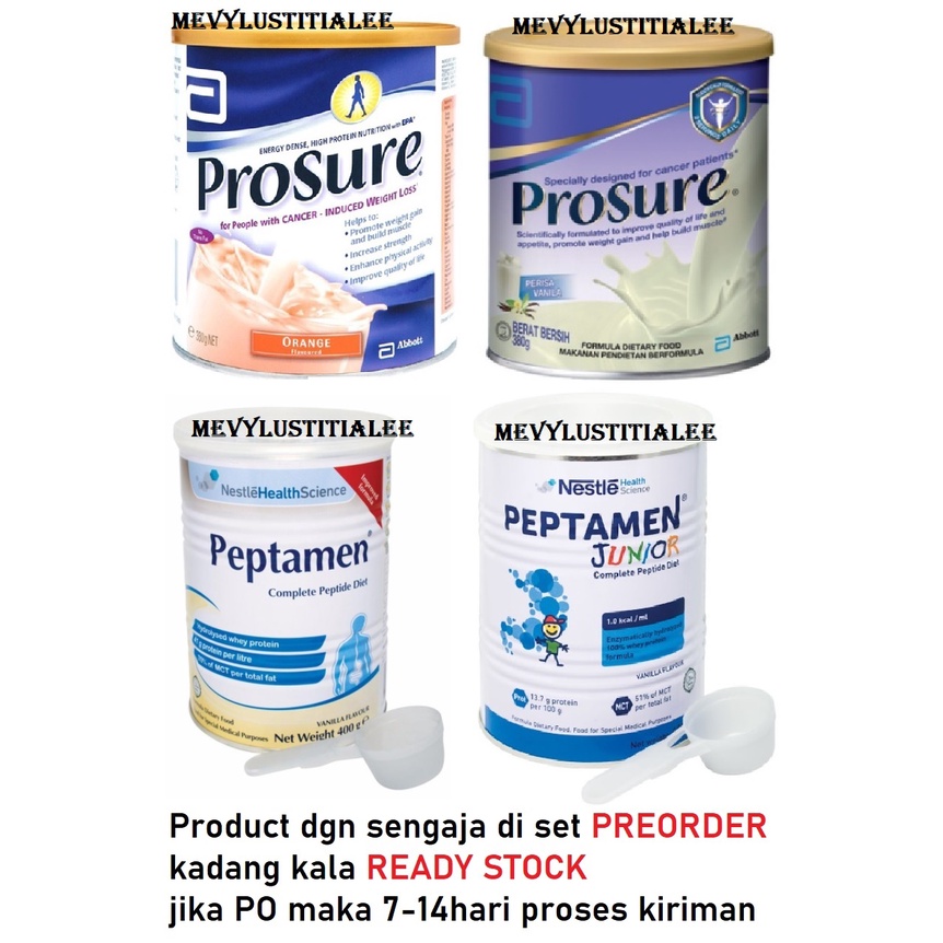 

Susu Abbott Prosure Orange Prosure Vanila Peptamen Khusus Pesakit Kanker Cancer 380gr Singapore Malaysia