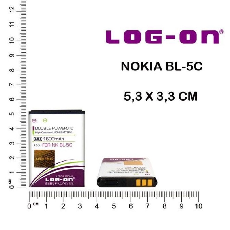 BATERAI LOG ON DOUBLE IC BL 4C DAN BL 5C JAPAN IC PROMO SEN