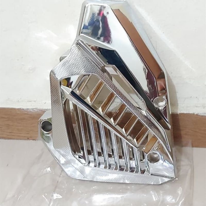 Paket Promo Cover Set CVT Knalpot Radiator Vario 150 Chrome