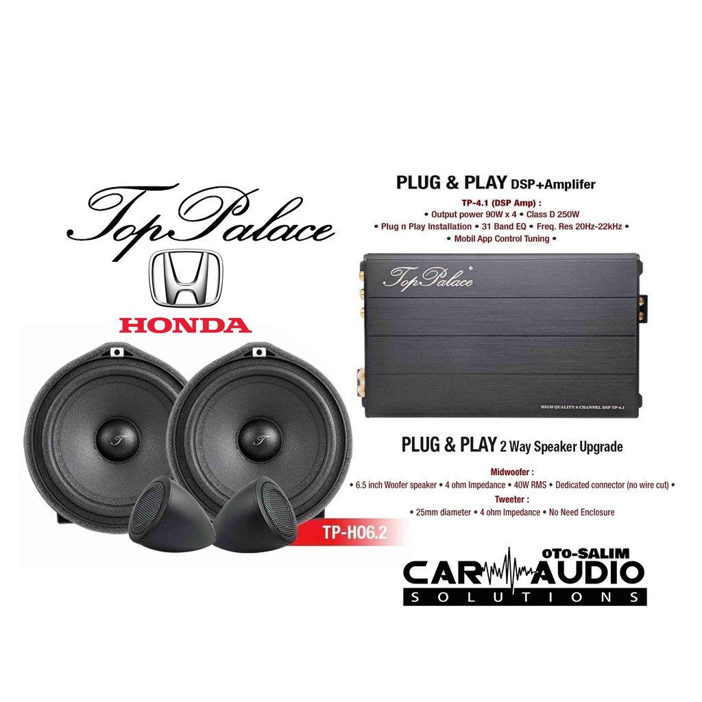 Top Palace Paket Upgrade Audio Mobil Premium Honda DSP Processor Speaker Set