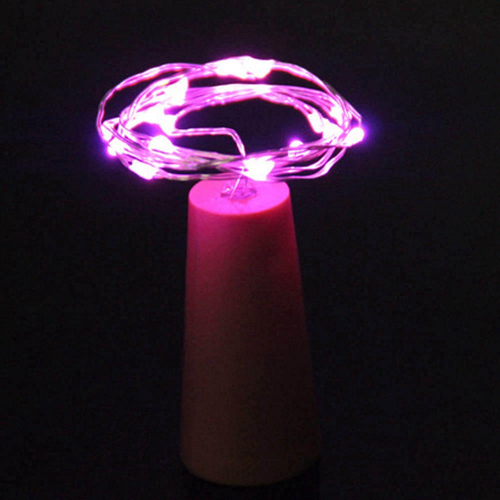 Lampu Tumblr Led Tenaga Surya Bentuk Tutup Botol Wine Panjang 1m Untuk Dekorasi Pesta Natal/Pernikahan