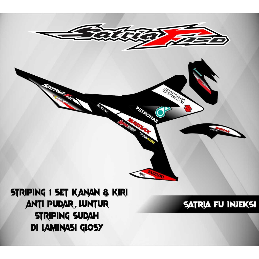 STRIPING STICKER VARIASI SATRIA FU INJEKSI PETRONAS