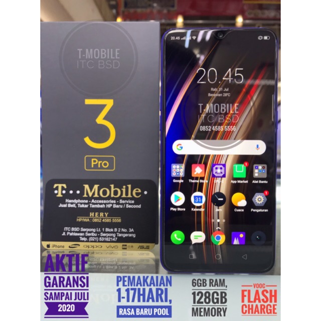 Realme 3 PRO 6GB+128GB Nitro Blue, Snapdragon 710, Second Like New, Non Minus, Fullset Original 100%