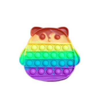 Pop It Fidget Toy Rainbow Mainan Anak Pop it Fidget Toy Murah-Burung Hantu