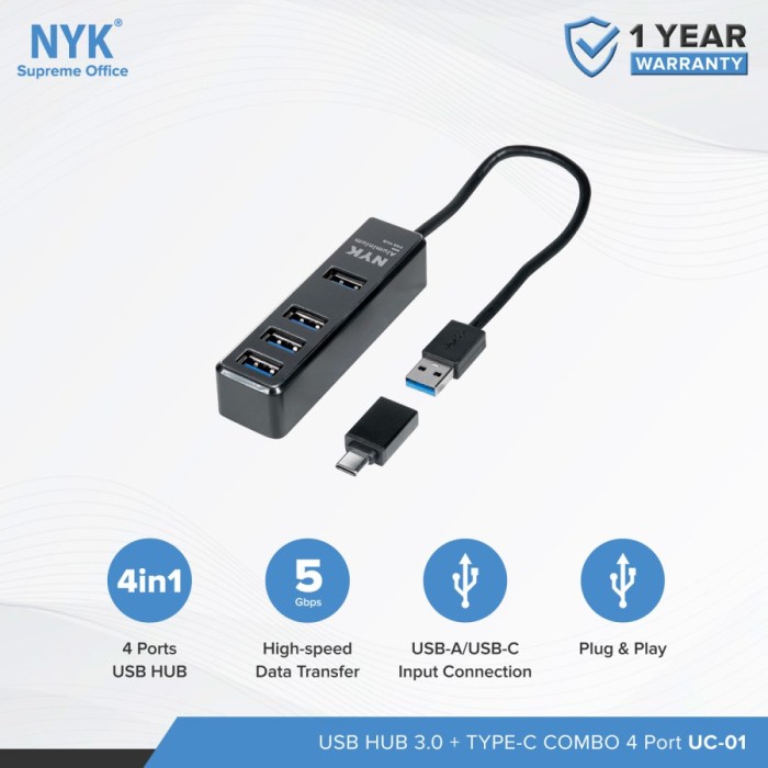 USB Hub 3.0 4 Port NYK / USB HUB NYK