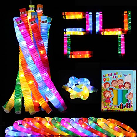 Mainan Anak Light Up Pop Pipes - Pop Tube LED Bisa Dibentuk