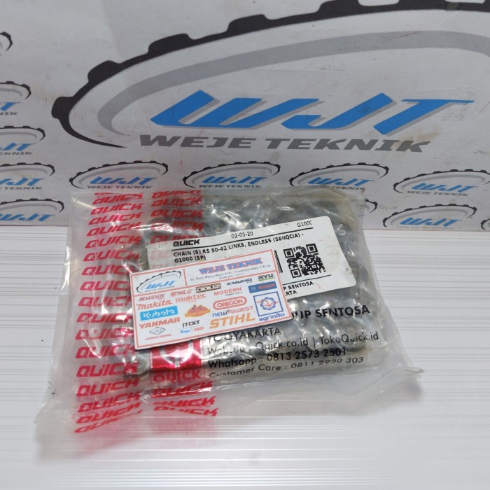 RANTAI TRAKTOR QUICK RS 50-42 LINKS UNTUK TIPE G1000/G1000 BOXER ORI