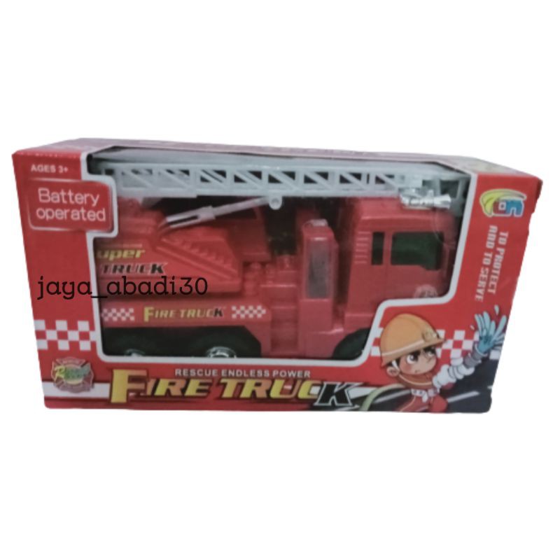 Mainan Mobil pemadam kebakaran PMK / Fire truck / 175B (Free Batterai)