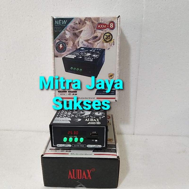 Ampli Audax AXM 8 DIGITAL VOLUME Anti Petir 1 Player 2 Channel Amplifier Walet